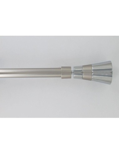 kit ext 210-380 cm d19 embout helsinki - argent mat