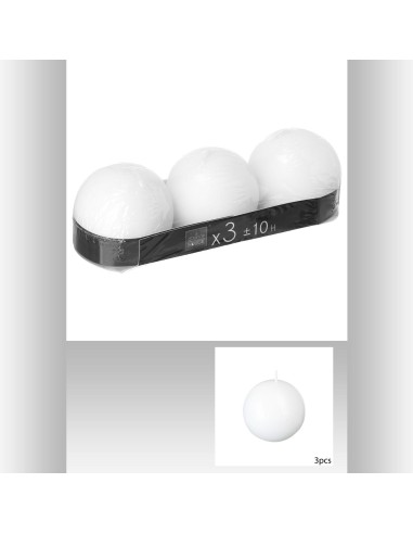 123002 - bge boule many blc 6x3 D. 6 cm