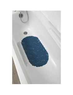 7215119 - fond de baignoire pvc 69x36 cm bulles - bleu canard