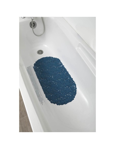 7215119 - fond de baignoire pvc 69x36 cm bulles - bleu canard