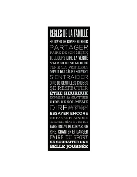 toile imp regles noir 30x90