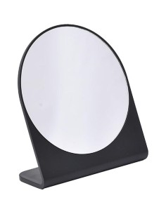 8534108 - miroir forme ronde 1 face avec base - noir