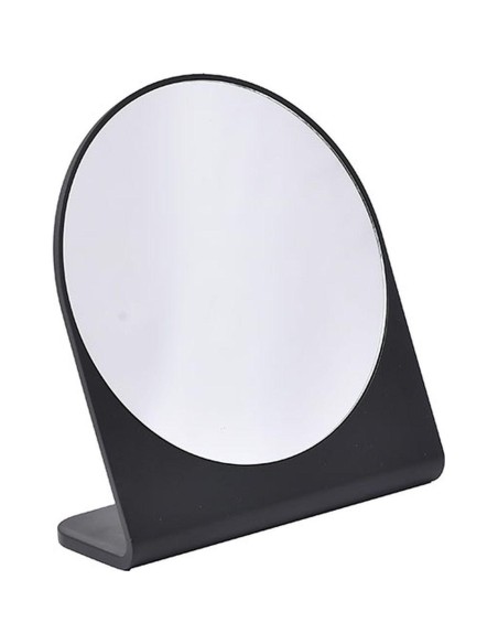 8534108 - miroir forme ronde 1 face avec base - noir