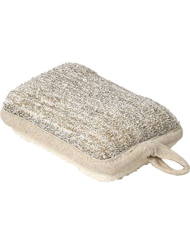 75503233 - eponge de bain bambou/coton pm - creme/taupe