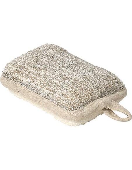 75503233 - eponge de bain bambou/coton pm - creme/taupe