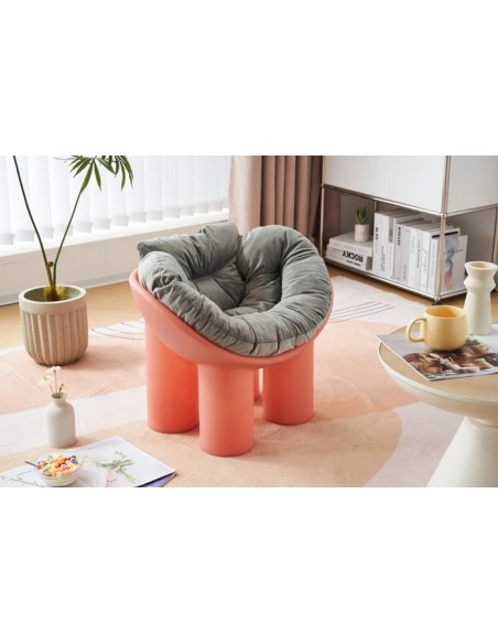 chaise elephant tata noir / gc avec coussins