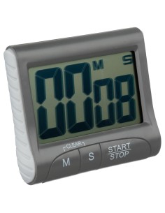 111113 - minuteur electronique gris L. 8 x P. 2,7 x H. 7 cm