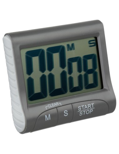 111113 - minuteur electronique gris L. 8 x P. 2,7 x H. 7 cm