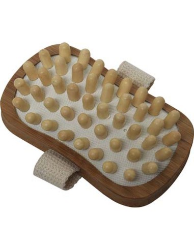 75511104 - brosse de massage corps rectangulaire bois - naturel