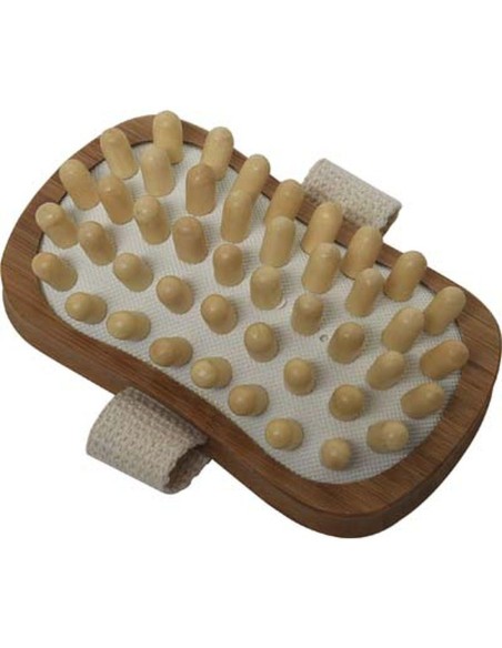 75511104 - brosse de massage corps rectangulaire bois - naturel