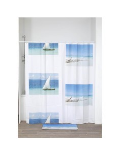 1100642-rideau de douche peva 180x180 cm - coconut island