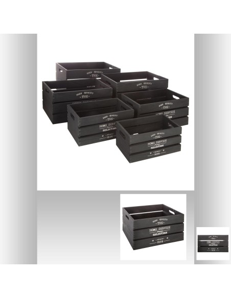 140495-caisse cagette facto gris xxl: l40 x l30 x h22 cm