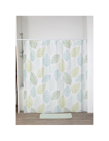 1103638 - rideau de douche peva 180x180 cm/12 anneaux blanc - garden party