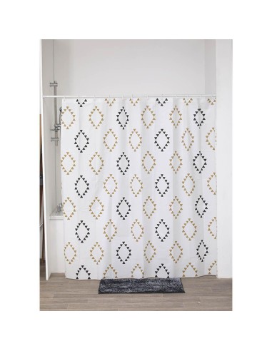 1103639 - rideau de douche peva 180x180 cm/12 anneaux blanc - lima
