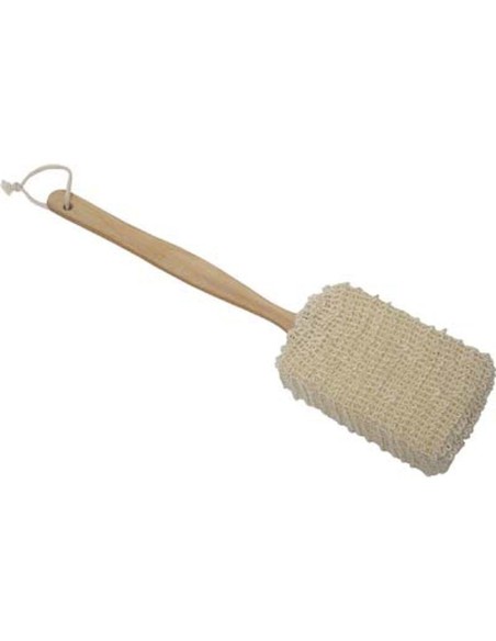 75518104 - eponge de bain ramie/eponge avec manche bois - naturel