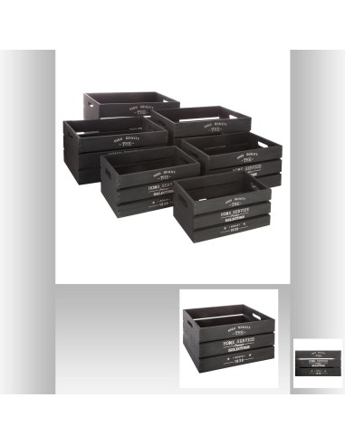 140495-caisse cagette facto gris xs: l25 x l15 x h12 cm