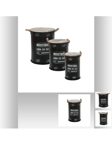 coffre bidon noir indus grand