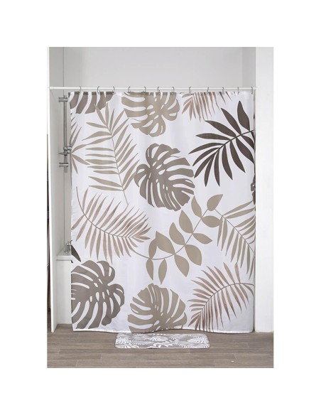 1200645-rideau de douche polyester 180x200 cm - havana