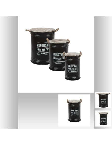 coffre bidon noir indus petit