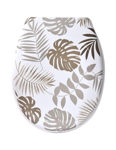 4404645-abattant wc thermodur 18 pouces attaches plastiques - havana