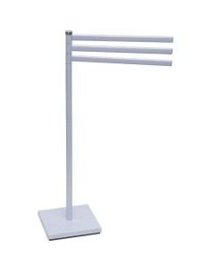 9696100 - porte serviettes metal 3 bras base carree - blanc