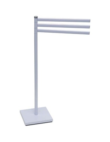 9696100 - porte serviettes metal 3 bras base carree - blanc