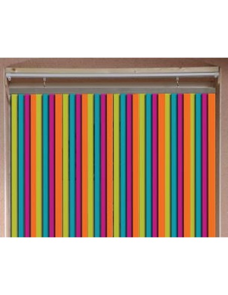 55204951-rideau de porte lanieres plastique 90 x 220 cm - multicolore