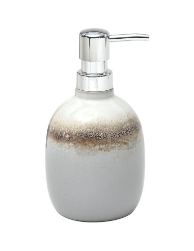 6295642-distributeur a savon porcelaine rond pompe chrome 405 ml -  coconut isla