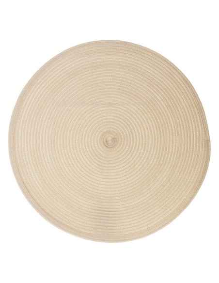108120o - set table tresse beige d38 D. 38 x H. 0,1 cm