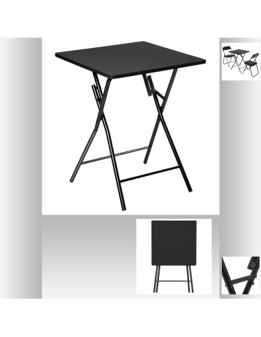 114264a - table pliante 2p 60x60cm noir