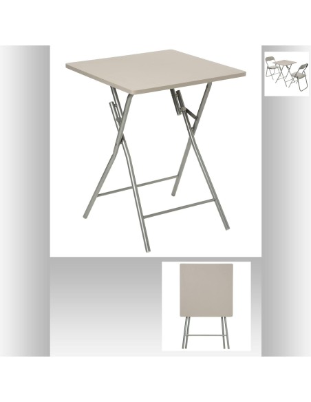 114264b-table pliante 2p 60x60cm taupe