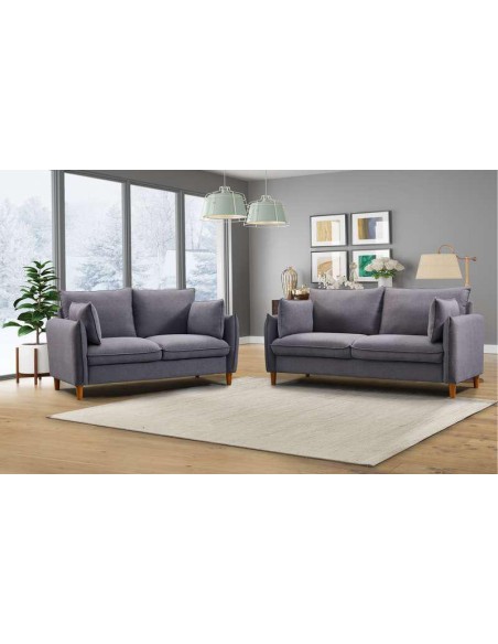 nc1009 - canape melodie 3 places  f288-46 dark grey