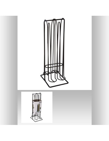 115238a - porte caps fixe espx32 noir L. 10 x P. 12,5 x H. 29,5 cm