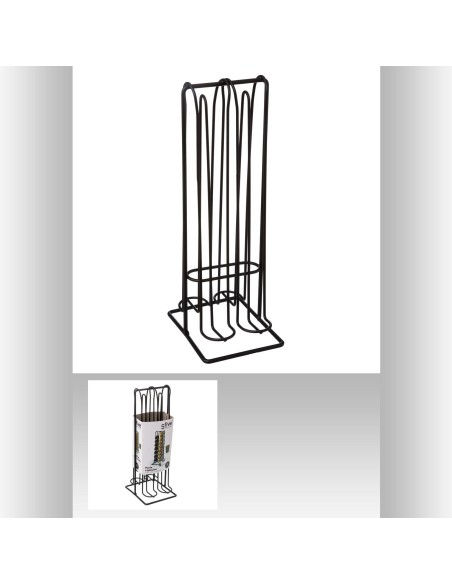 115238a - porte caps fixe espx32 noir L. 10 x P. 12,5 x H. 29,5 cm