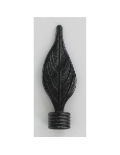 7109b96 - embout feuille d20 x2 - noir/argent