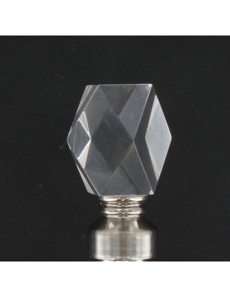 71137b93 - embout diamant brut d20 x2 - argent mat