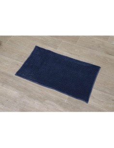 7707118 - tapis microfibre boules uni 45x75 cm - bleu marine