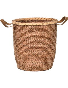 paniere ronde / cerclage bambou mm matiere vegetale 39x37 cm - naturel