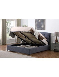 9545 -lit  jaipur graphite 140x190 avec coffre é verin