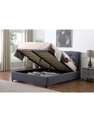 9545 -lit  jaipur graphite 140x190 avec coffre ? verin