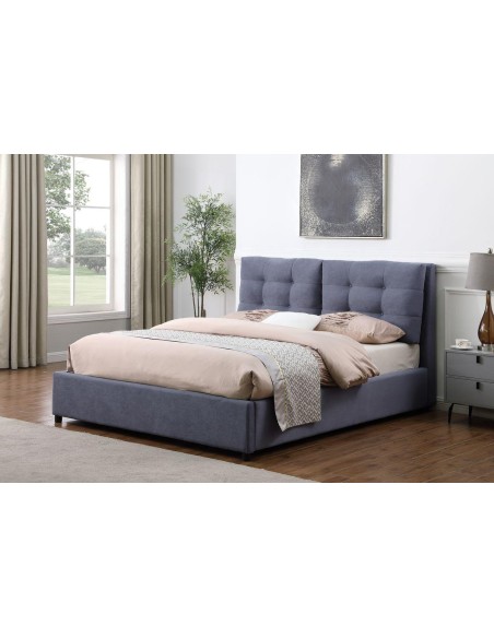 9545 -lit  jaipur graphite 160x200 avec coffre a verin