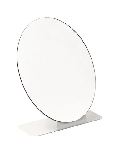 miroir metal oval - blanc