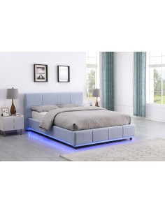 sl9541 - lit haora graphite 140x190 avec coffre é verin