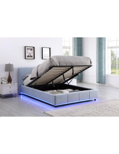 sl9541 - lit haora graphite 160x200 avec coffre ? verin