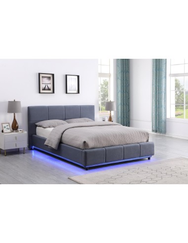 sl9541 - lit haora taupe 140x190 avec coffre é verin