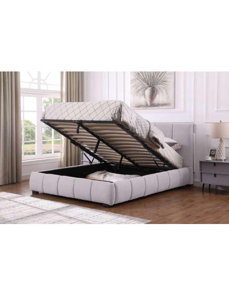 9542 - lit   new delhi graphite 140x190 avec coffre ? verin