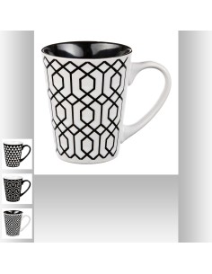 mug m geometric n&b 30cl