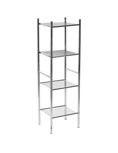 98100102 - meuble metal 4 etageres 2 etageres fil metal/2 etageres metal - chrom
