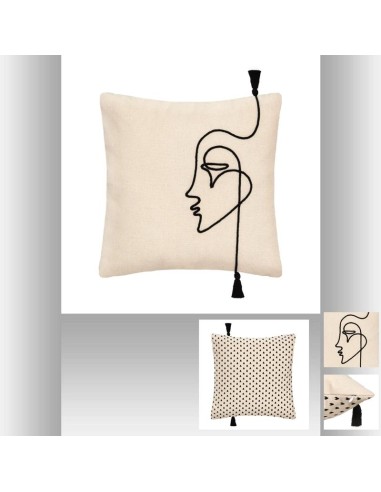 164007h - housse cous visage corde 40x40