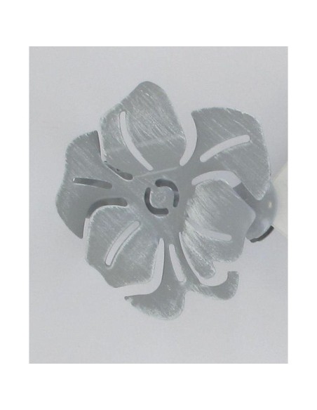 30011934 - pince metal gm coquelicot x2 - gris/blanc